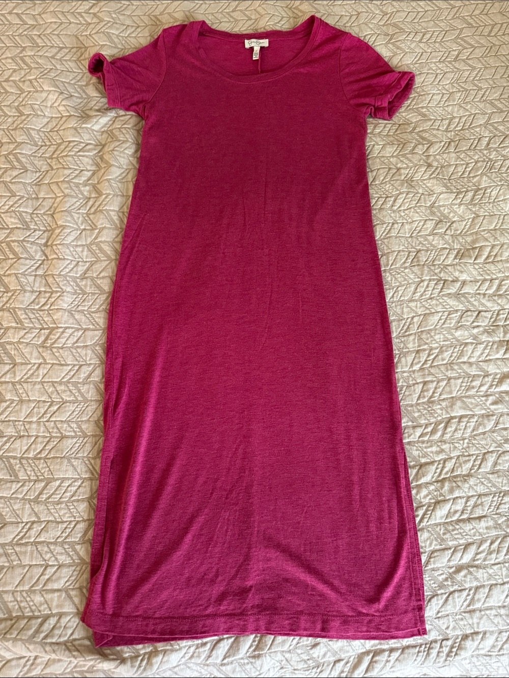 Women's Pink Crew Neck Top
